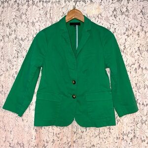 Green Blazer with Button Details